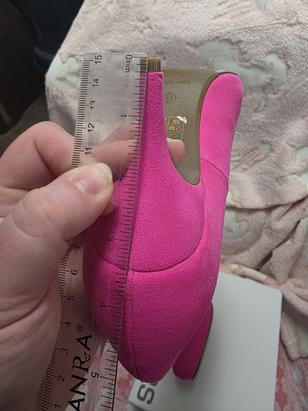 Dream Pairs Hot Pink Suede "Tiffanny" Pump - Picture 9 of 14